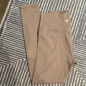 TNA Taupe High-Rise Cropped Leggings